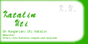 katalin uti business card